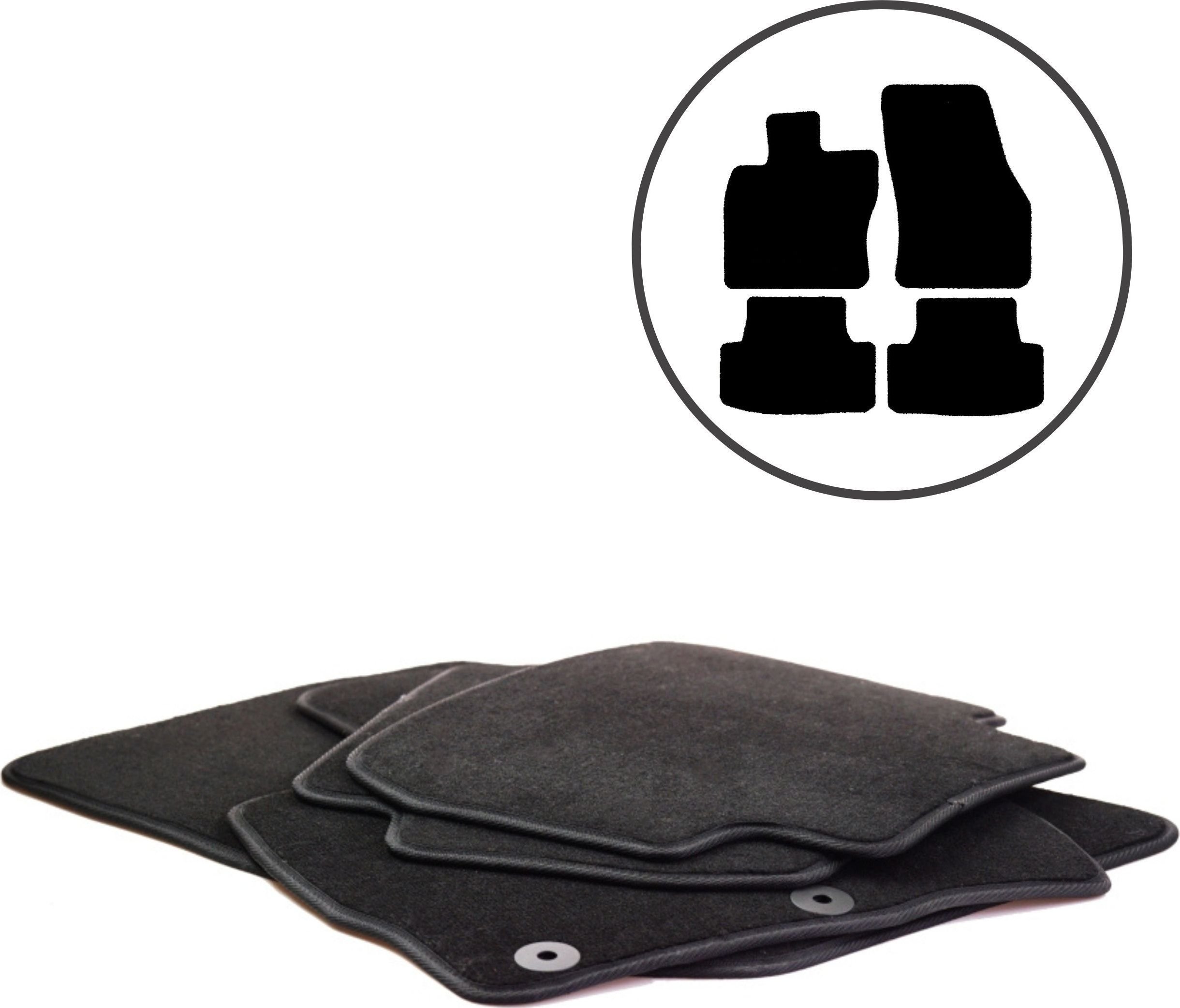 Dikel Dywaniki samochodowe welurowe 4szt. Seat Ateca