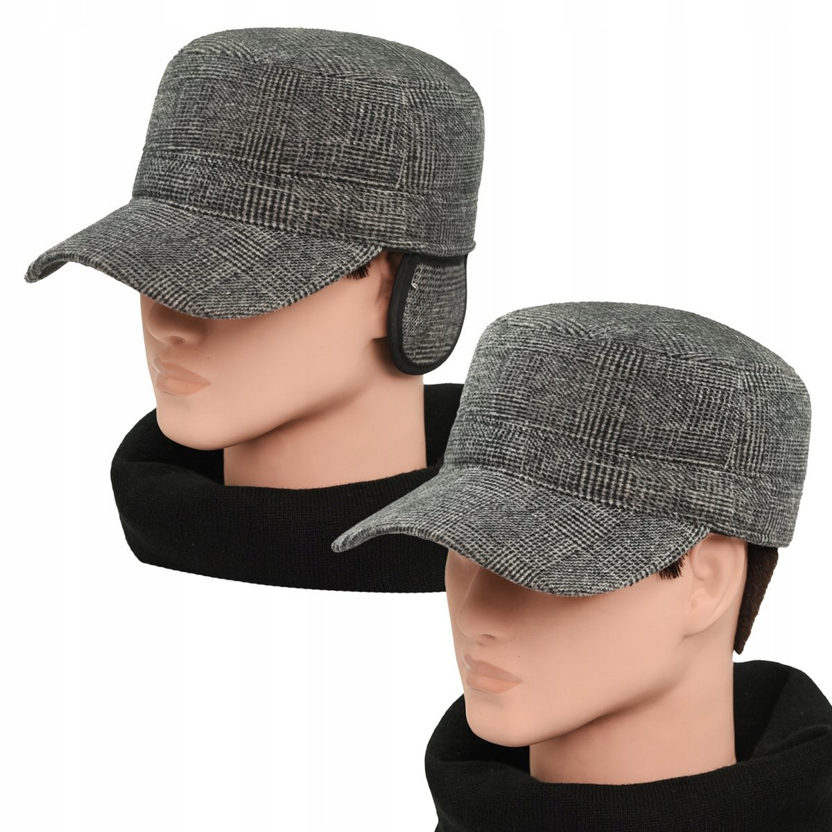 Czapka zimowa PATROLÓWKA męska Pako Jeans ocieplana z chowanymi nausznikami