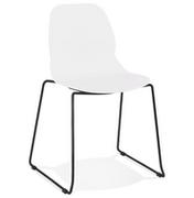 Krzesła - Kokoon Design Krzesło Design Claudi białe nogi czarne CH02420WHBL - miniaturka - grafika 1