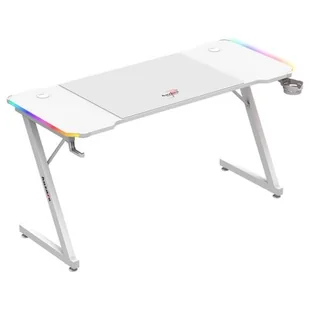 Biurko Gamingowe Komputerowe Huzaro Hero 3.3 white Rgb Podkładka XXL - Biurka gamingowe - miniaturka - grafika 1