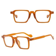 Okulary korekcyjne, oprawki, szkła - Okulary zerówki do komputera z filtrem BLUE LIGHT STL37I karmelowe + akcesoria - miniaturka - grafika 1