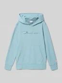 Swetry dla chłopców - Bluza z kapturem z mieszanki bawełny z wyhaftowanym logo - miniaturka - grafika 1