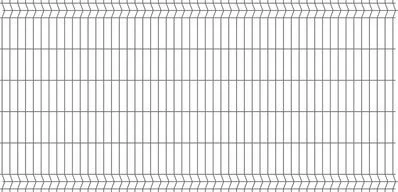 Panel ogrodzeniowy 3D antracyt, 123x250 cm, oczko 50x200 mm, drut 4 mm