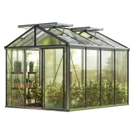 Szklarnie ogrodowe - GFP szklarnia Diamas 22 Light 235x311 cm - grube panele poliwęglanowe ok. 12 mm - kolor: aluminium naturalne - miniaturka - grafika 1