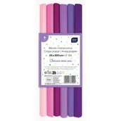 Szkolne artykuły papiernicze - Interdruk Bibuła marszczona Unicorn mini mix 6szt 200x25cm - miniaturka - grafika 1