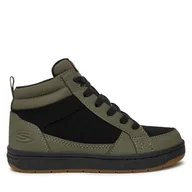 Buty dla chłopców - Sneakersy Skechers Smooth Street 405618L Khaki - miniaturka - grafika 1