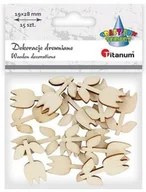 Pozostałe akcesoria dla plastyków - Titanum Drewniane dekoracje tulipany 12x28mm surowe 15szt - miniaturka - grafika 1