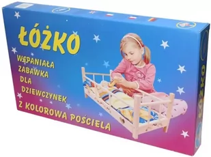 Łóżeczko drewniane dla lalki z pościelą - Malimas - Akcesoria dla lalek - miniaturka - grafika 1