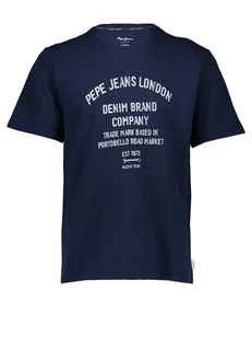 Pepe Jeans Koszulka "Curtis" w kolorze granatowym - Koszulki męskie - miniaturka - grafika 1