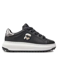 Sneakersy damskie - Sneakersy KARL LAGERFELD KL67530 Czarny - miniaturka - grafika 1
