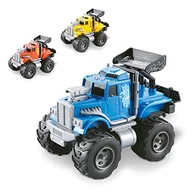 Samochody i pojazdy dla dzieci - Świat Motors - Friction Mini Monster Truck - Samochód z wstecznym sprzęgłem dla dzieci - Rozmiar 15 cm - Kolor żółty, niebieski pomarańczowy - 51186 - miniaturka - grafika 1