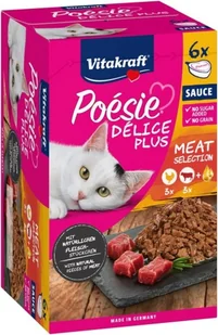 VITAKRAFT Poesie delice PLUS kurczak+wołowina - Przysmak dla kota - 6x85g - Mokra karma dla kotów - miniaturka - grafika 1