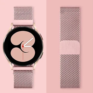 Bransoleta Uniwersalna Alogy Milanese Magnetic Strap Pasek z magnesem do smartwatcha 22mm Różowy - Akcesoria do smartwatchy - miniaturka - grafika 6