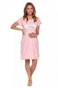 Piżamy ciążowe - Doctor nap TCB 9504 sweet pink damska koszula nocna - miniaturka - grafika 1