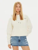 Bluzy damskie - Guess Jeans Bluza W4BQ21 KC811 Beżowy Regular Fit - miniaturka - grafika 1