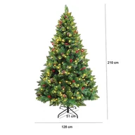 Choinki - Sztuczna choinka z 320 diodami LED, ciepła biel, 210 cm - miniaturka - grafika 1
