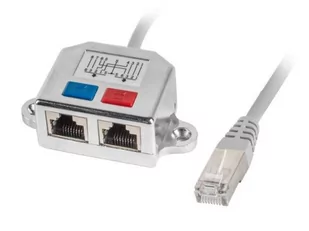 LANBERG Kabel rozdzielacz LAN RJ-45 na 2xRJ-45 FTP (2 urządzenia na 1 kablu) AD-0026-S - Pozostałe akcesoria sieciowe - miniaturka - grafika 2