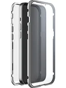 Etui i futerały do telefonów - Black Rock - Etui ze szkła 360 stopni pasuje do Apple iPhone 14 Pro I etui na telefon komórkowy, zamknięcie magnetyczne (przezroczyste ze srebrną ramką) - miniaturka - grafika 1
