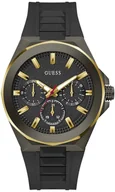 Zegarki męskie - Zegarek Guess GW0799G1 Black Silicone Strap 46mm - miniaturka - grafika 1