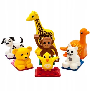 PICASSO TILES Klocki magnetyczne edukacyjne 7 figurki zwierzęta zwierzątka - Klocki - miniaturka - grafika 1