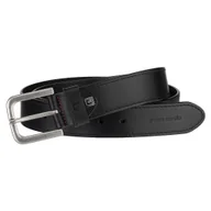 Paski - Skórzany pasek męski Pierre Cardin 70308 - czarny 130 cm - miniaturka - grafika 1