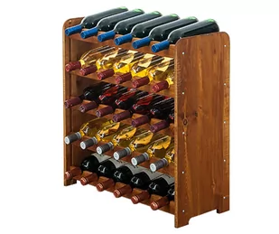 Drewniany regał stojak na wino - RW31 na 30 butelekOlcha Drewno sosnowe / Wamar-Sosenka - Stojaki na wino - miniaturka - grafika 1