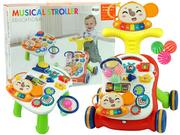 Zabawki interaktywne dla dzieci - Import LEANToys Interaktywny Pchacz Chodzik Stolik 2w1 Czerwony LT-9483-0 - miniaturka - grafika 1