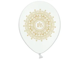 Strong Balony, "IHS", 14", Strong, metalic, biały, 50 szt. - Pamiątka Pierwszej Komunii Świętej - miniaturka - grafika 3