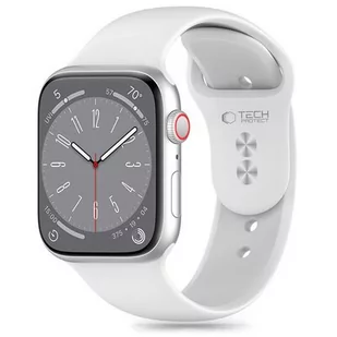Pasek TECH-PROTECT Silicone do Apple Watch 4/5/6/7/8/9/SE (38/40/41mm) Biały - Akcesoria do smartwatchy - miniaturka - grafika 1
