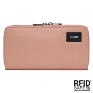 Portfele - Portfel damski duży RFID Pacsafe - różowy - miniaturka - grafika 1