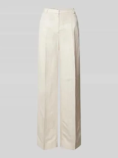 Spodnie materiałowe z szeroką nogawką w kant - Spodnie damskie - miniaturka - grafika 1