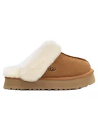 Kapcie damskie - UGG Skórzane kapcie "Disquette" w kolorze jasnobrązowym - miniaturka - grafika 1