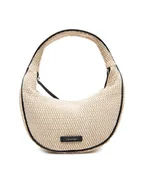 Torebki damskie - Calvin Klein Torebka Pinched Raffia Medium Shoulder B LV04F3079G Beżowy - miniaturka - grafika 1