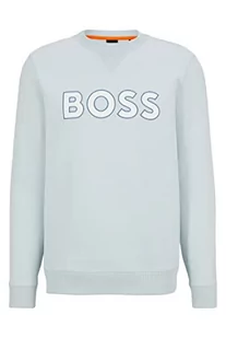 BOSS Welogocrewx Koszulka męska, Otwarty Blue469, M - Koszulki męskie - miniaturka - grafika 1
