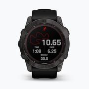 Garmin Garmin Fenix 7x Sapphire Solar Tytanowy Szary DLC z czarnym paskiem [010-02541-11] 010-02541-11