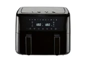 Frytkownice - SILVERCREST Podwójna frytkownica beztłuszczowa Air Fryer retro 2600 W 2 × 435 l czarna - miniaturka - grafika 1