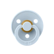 Smoczki uspokajające - Bibs Colour, smoczek uspokajający, kauczukowy, okrągły, rozmiar 2, Baby Blue, od 6 miesiąca, 1 sztuka - miniaturka - grafika 1