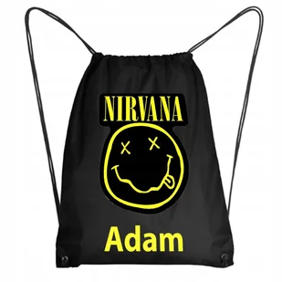 WOREK SZKOLNY NA WF Plecak Nirvana Smile + IMIĘ - Plecaki worki - miniaturka - grafika 1