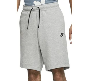 Nike Męskie szorty M NSW Tch FLC, Dk Grey Heather/(Black), S - Spodenki damskie - miniaturka - grafika 1