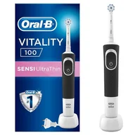 AGD OUTLET - Braun Oral-B szczoteczka elektryczna Vitality D100 SENSI UltraThin - black (czarna) - D100.413.1 /OUTLET/  - uszkodzone/wgniecione opakowanie zewnętrzne (pudełko) - miniaturka - grafika 1