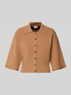 Swetry damskie - Kurtka z dzianiny z mieszanki wiskozy model ‘SHYLA’ - miniaturka - grafika 1