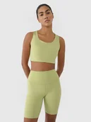 Bielizna sportowa damska - 4F Biustonosz treningowy z niskim wsparciem damski - zielony XL - miniaturka - grafika 1
