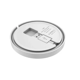 Budi - Ładowarka bezprzewodowa Qi 10W + wbudowany kabel (Biały) - Ładowarki do telefonów - miniaturka - grafika 2