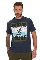 Koszulki męskie - JP 1880, Męski t-shirt z nadrukiem duże rozmiary, Matowy niebieski, 3XL - miniaturka - grafika 1