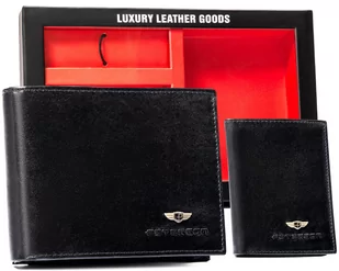 Zestaw Na Prezent Portfel Męski Skóra Naturalna + Etui Na Karty + Brelok - Peterson - Portfele - miniaturka - grafika 1