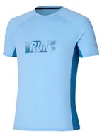 Koszulki sportowe męskie - Mizuno Koszulka w kolorze błękitnym do biegania - miniaturka - grafika 1