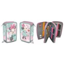 Piórnik 3-komorowy z wyposażeniem Minnie MN22089 - Piórniki - miniaturka - grafika 1