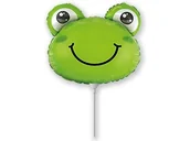 Balony i akcesoria - BALON ŻABKA ZIELONY 14'' 36cm - miniaturka - grafika 1