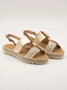 Bellucci Espadryle w kolorze złoto-beżowym - Espadryle damskie - miniaturka - grafika 1