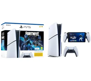 Sony PlayStation 5 Slim D Chassis PS5 1TB z napędem Fortnite Cobalt + PlayStation Portal - Konsole Playstation - miniaturka - grafika 1